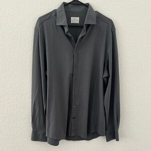 Emanuel Berg Men's Gray Button-Up Shirt